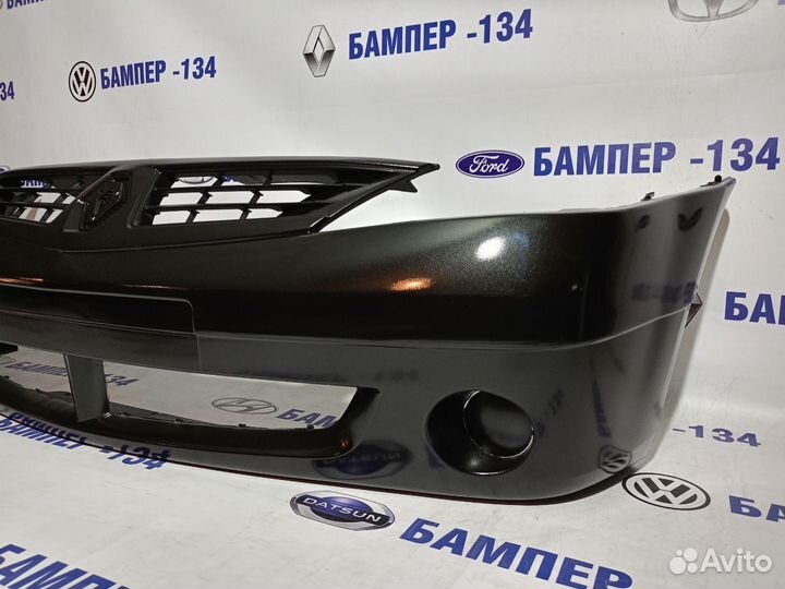 Бампер передний renault logan фаза 1 черный-676