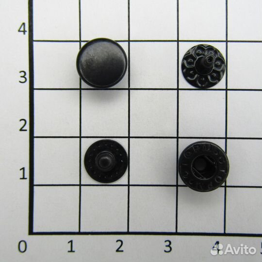 Кнопки галантерейные alfa Альфа 10 мм, набор 80 шт