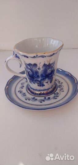 Чайная пара Гжель новая
