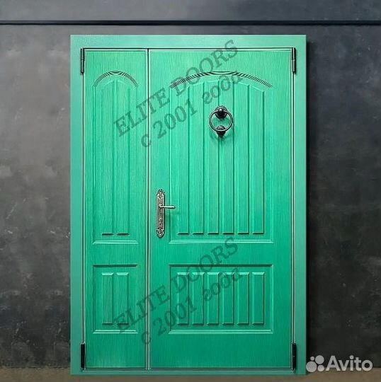 Двустворчатая металлическая дверь для дома ED-322