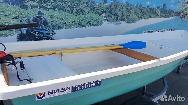 Виза Яхт Тортилла-4 с рундуками Бирюзово-белая