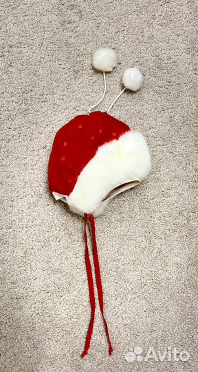 Шапка детская меховая зимняя с помпонами