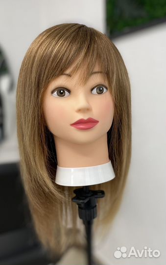 Парик из натуральных волос с имитацией кожи головы