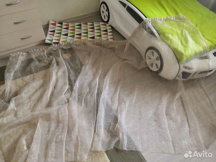 Тюль штора короткая