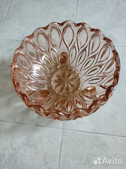 Салатник цветное стекло СССР