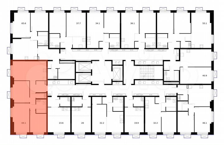 3-к. квартира, 69,1 м², 3/21 эт.