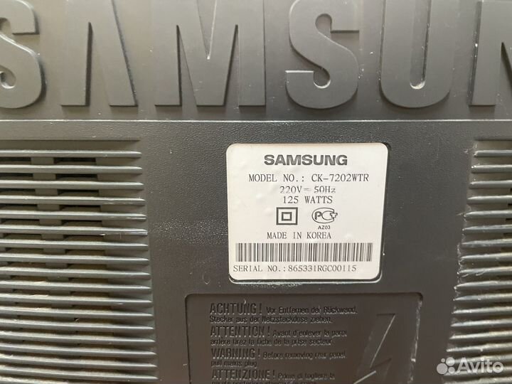 Телевизор samsung ck-7202wtr