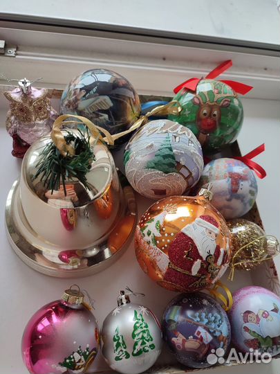 Елочные игрушки коробка