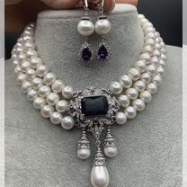 Ожерелье из натурального жемчуга