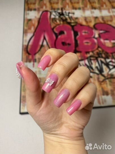 Маникюр наращивание ногтей