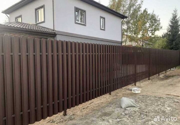 Забор из профнастила под ключ