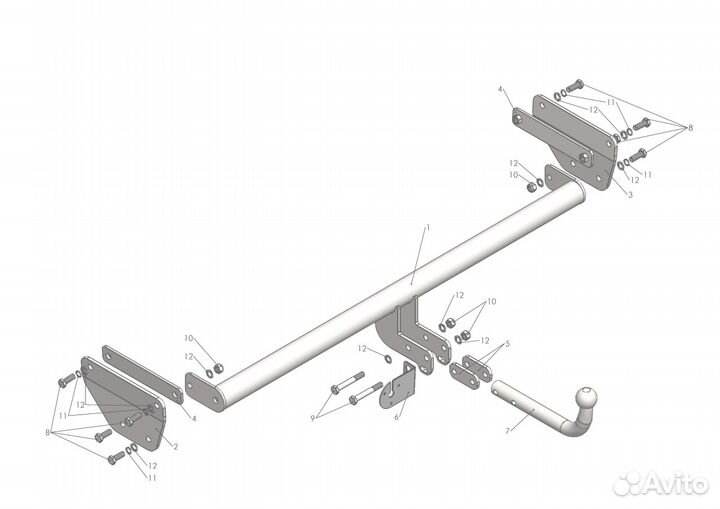 Фаркоп на Volkswagen Teramont/Volkswagen Atlas
