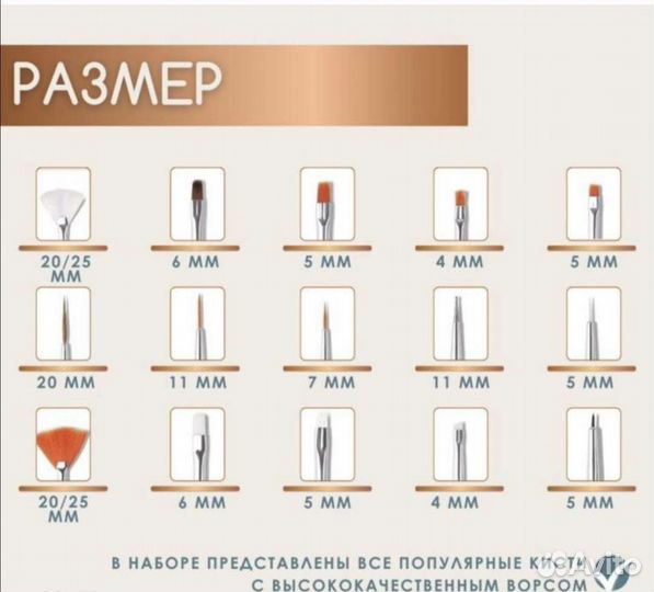 Кисти для маникюра и педикюра (для дизайна)