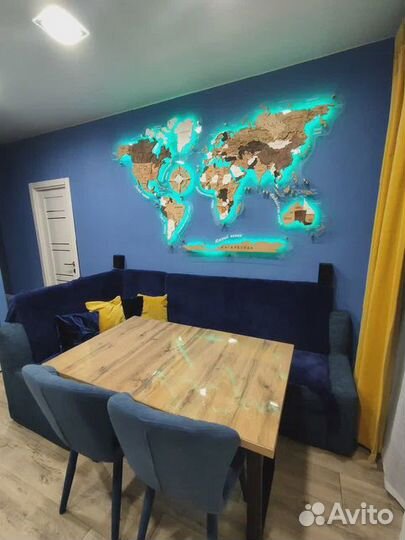 Карта мира на стену