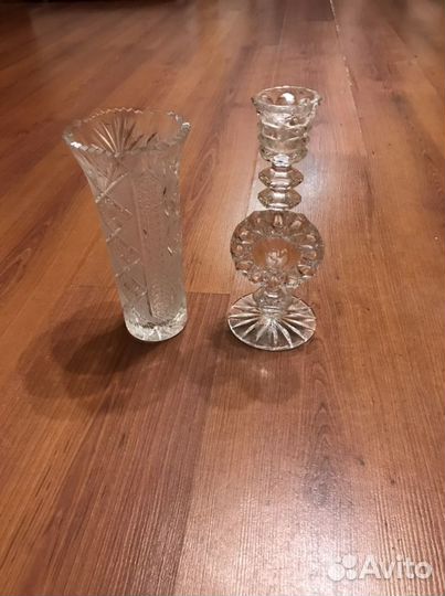 Ваза хрустальная
