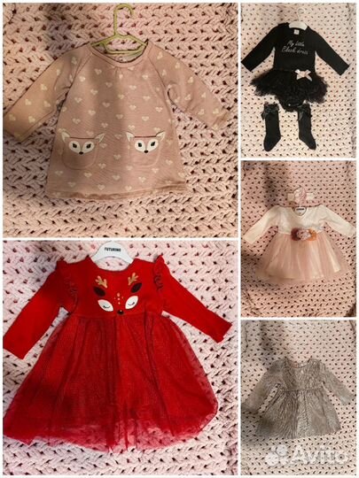 Платье для девочки 80 86 разные