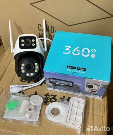 Камера видеонаблюдения Два объектива