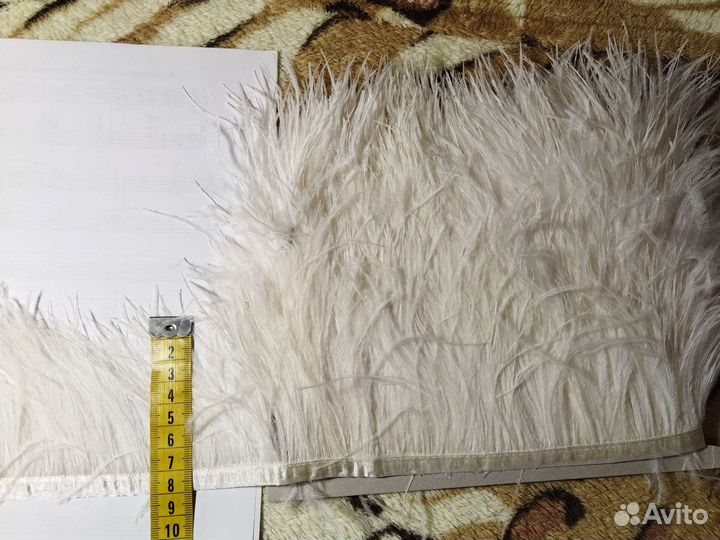 Перья на ленте, Перья страуса на ленте