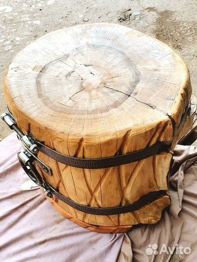 Колода для дров и мяса дуб с ручками