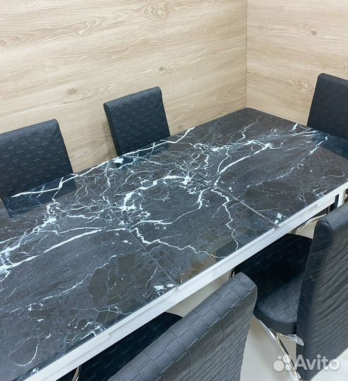 Обеденная группа стол и стулья 6шт