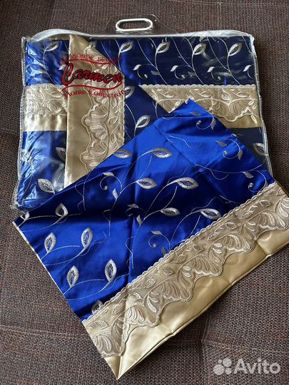 Комплект постельного белья евро шелковый