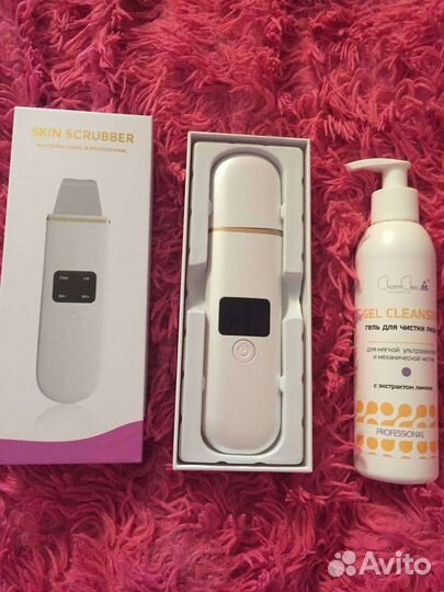 Ультразвуковой аппарат для чистки лица + уз-гель