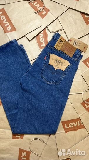 Мужские джинсы Levis 501 классика синий