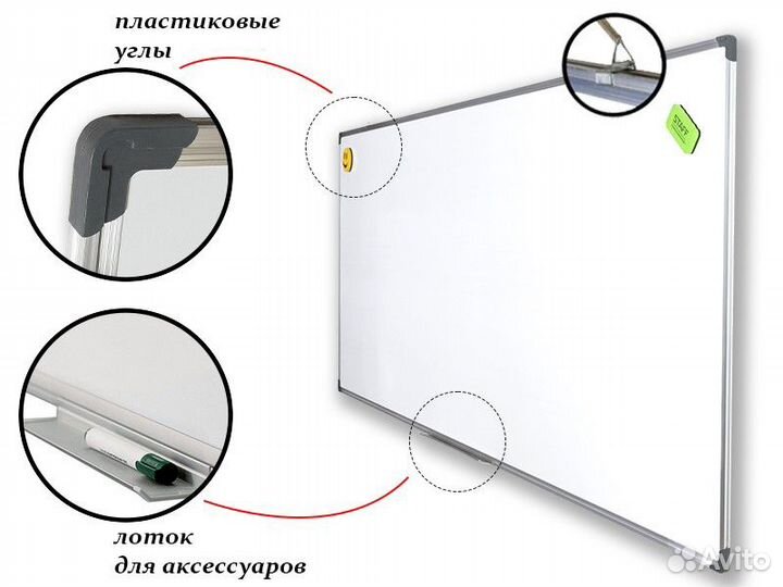 Доска маркерная магнитная 200х120 см. WDK