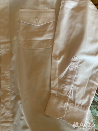 Рубашка для мальчика белая и голубая