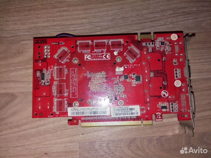 Видеокарта palit GF9800GT 1024M DDR3 256B