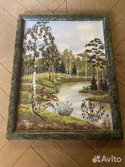 Картина панно из натуральных природных камней