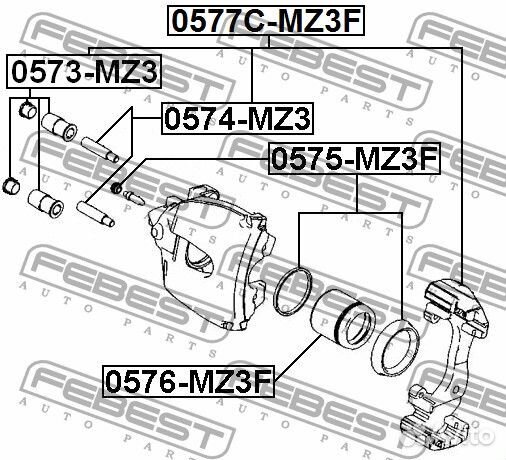 Втулка направляющая суппорта тормозного