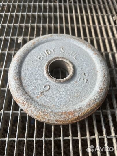 Спортивные блины 1,2,2.5 кг для гантели и штанги