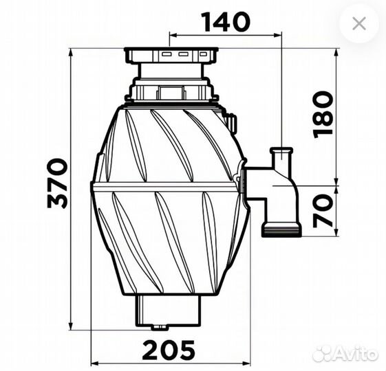 Измельчитель отходов Omoikiri Nagare 500