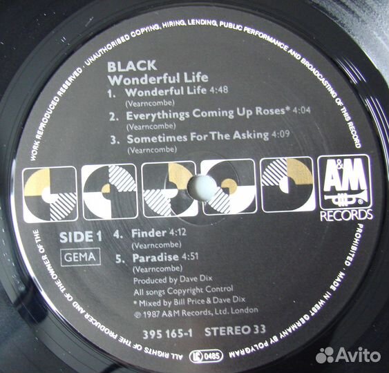 Black - wonderful life / 1987 germany