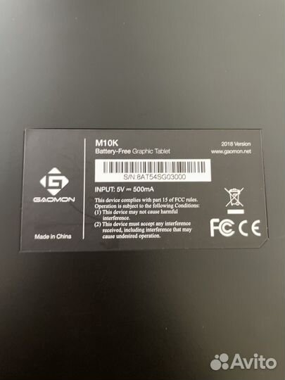 Графический планшет gaomon m10k