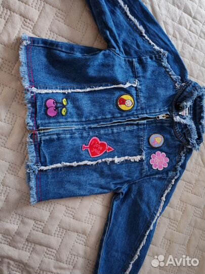 Джинсовая куртка для девочки 80 86
