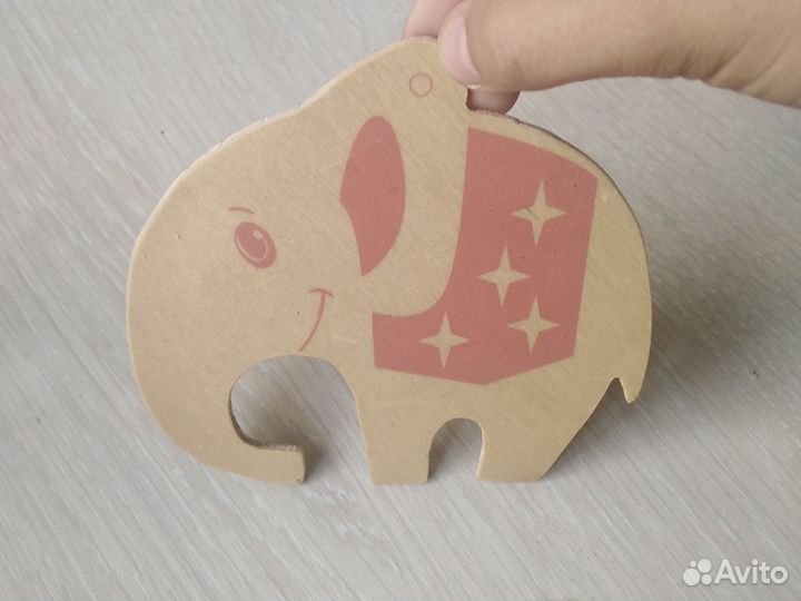 Фигурка слона из фанеры ручной работы