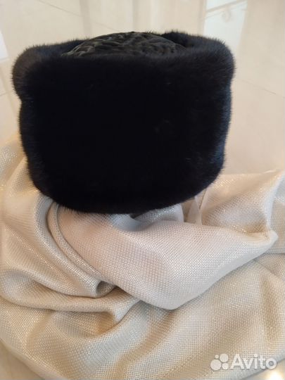 Норковая шапка новая 57