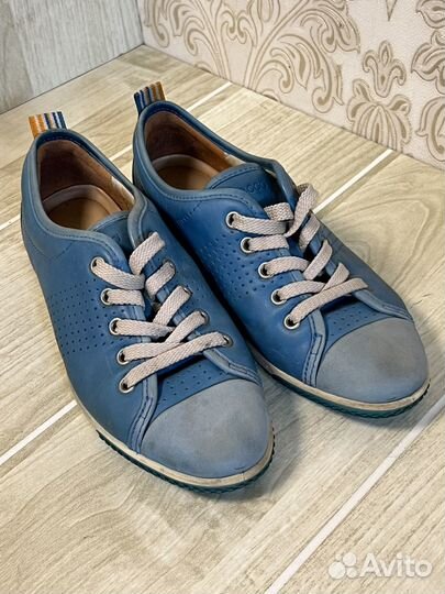 Кожаные кеды ecco