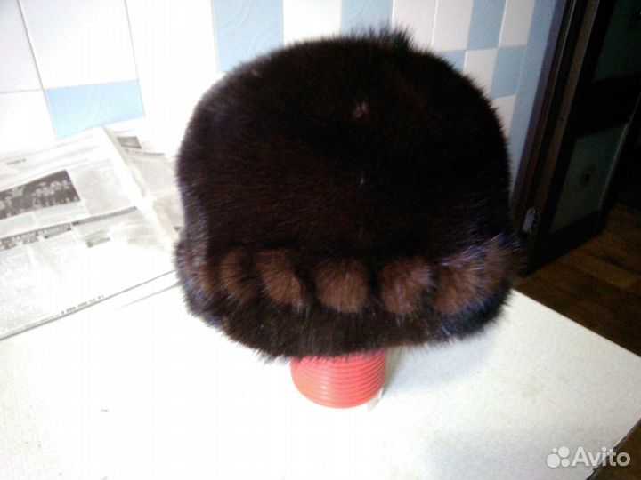 Шапка норковая, женская, 58-59 размер