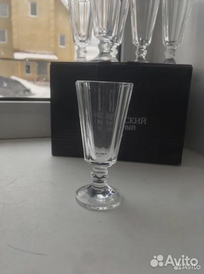 Рюмки лафитники хрустальные