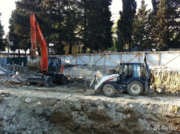 Услуги экскаватора - погрузчика нал.безнал НДС