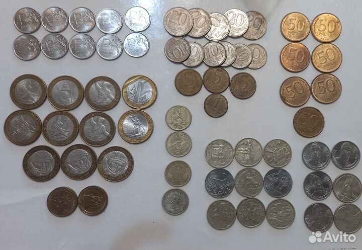 100 Монеты России Юбилейные, магнит, биметалл