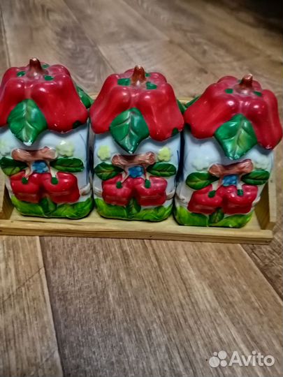 Баночки для специй СССР и подставка