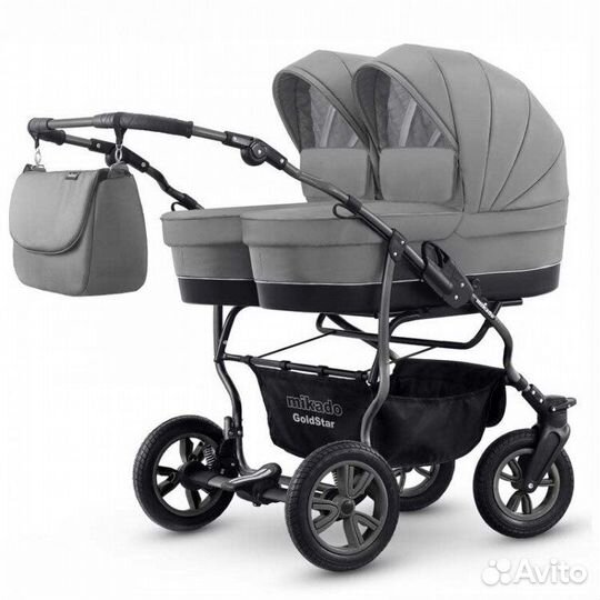 Коляска для двойни 2 в 1 Mikado Tween Delux