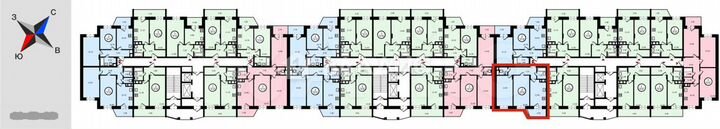 2-к. квартира, 59,1 м², 11/18 эт.