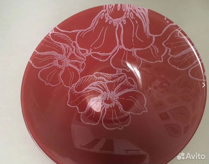 Салатник Luminarc Poppy flowers red Франция 16 см