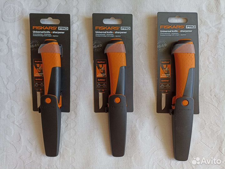 Нож с точилкой Fiskars PRO Фискарс новый