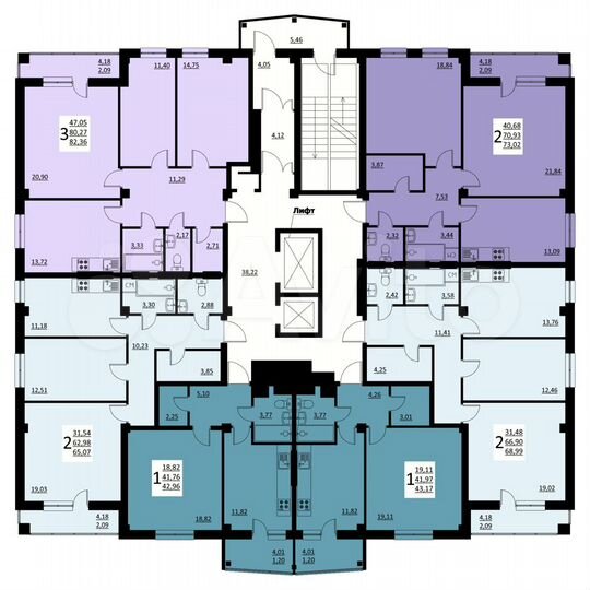 2-к. квартира, 69 м², 13/16 эт.